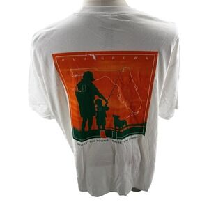FLO GROWN University Miami Hurricanes Fishing Graphic Tee Shirt Mens 2XL New
